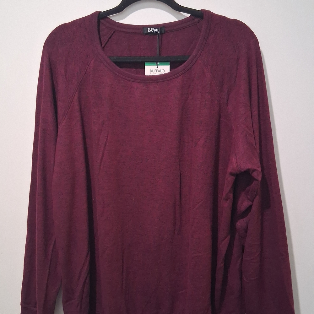 Buffalo Burgundy Long Sleeve Top